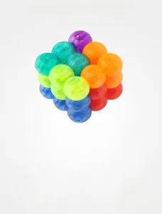 Detail of colorful transparent magnetic cubes with magnetic adsorption technology