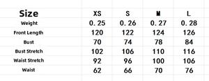 Detailed size chart for floral organza halter maxi dress with bust and waist measurements
