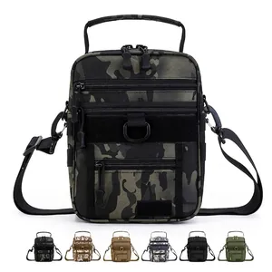 Tactical Crossbody Shoulder Bag Waterproof Nylon Molle System Outdoor Hiking Military Style For Men