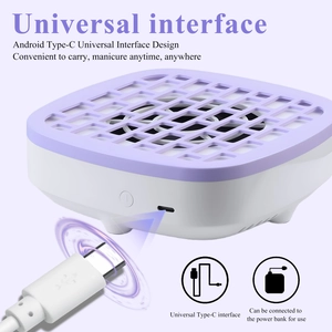 Portable M3 mini nail dust collector with Type-C interface and purple grill design