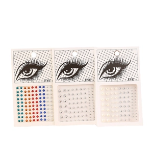 Colorful acrylic face rhinestones and pearl eye stickers for makeup and festivals