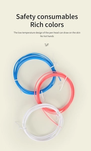 Filamentos de bolígrafo 3D de baja temperatura en azul, rosa y blanco para niños