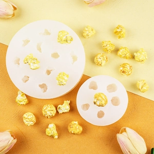 3D popcorn silicone molds for making realistic resin food and scented plaster candles
