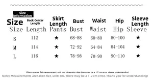 Size chart table for lace bodycon fishtail dress including bust, waist, and hip measurements
