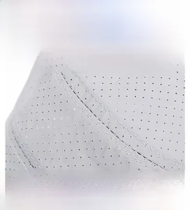 Close-up of light grey laser-cut breathable fabric with precision double stitching on sports cap