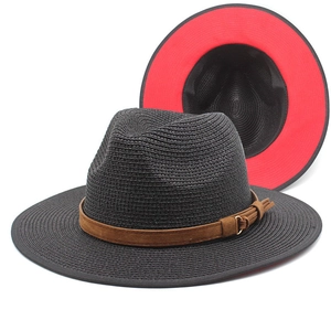 Chapeau Fedora En Paille Panama À Bord Large Protection Solaire D'été Plage Voyage Respirant Avec Bande En Daim Boucle Métal
