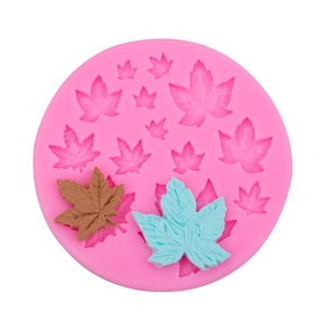 Maple Leaf Silicone Mold Round Fondant Cake Decorating Chocolate Baking DIY Clay Crafting Tool Embossing