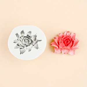 Moule en silicone rose 3D pour décoration de gâteaux et loisirs créatifs en résine