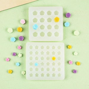 Stampi in silicone a forma di fiore di ciliegio per decorazioni torte e ceralacca a 16 e 42 fori