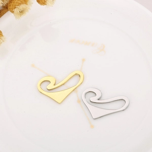 Heart Swan Hollow Pendants Stainless Steel Swirl Line Charms DIY Jewelry Making For Necklaces Bracelets Earring Findings