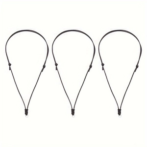 Cordon de Collier en Cire Tissé à la Main Réglable pour Création de Bijoux DIY Cordon de Pendentif Avec Anneau en Métal Corde Tressée