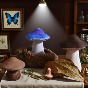 Stampo in silicone per funghi in resina con oggetti da collezione botanici vintage