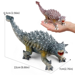 Modelo detallado de juguete de dinosaurio Ankylosaurus con armadura y cola de maza