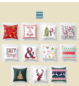 Collection of 11 festive Christmas pillow covers with snowman and reindeer patterns