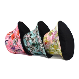 Chapeau bob réversible à fleurs avec design double face pour protection solaire