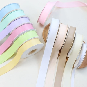 Matte Cotton Polyester Ribbon For Gift Flower Wrapping DIY Crafts Solid Color Decorative Sewing Accessory