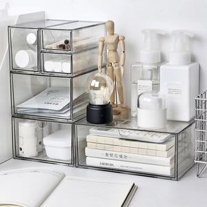 Stapelbarer Acryl-Organizer mit Schubladen für Kosmetik und Schreibtischzubehör