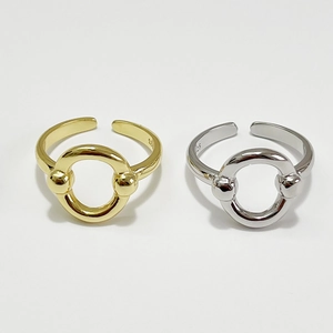 925 Sterling Silver Geometric Oval Adjustable Open Ring Minimalist INS Style Fashion Finger Jewelry For Women