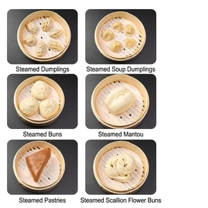 Non-stick round silicone steamer paper liners for buns and dumplings with air holes