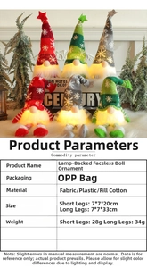 Illuminated Christmas gnomes in various sizes and festive colors for holiday decor