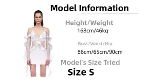 Size guide showing model 168cm in a sexy backless lace dress with measurements