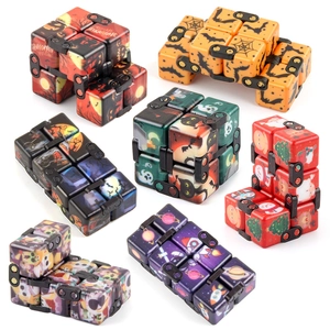 Halloween Infinity Cube Fidget Toy For Stress Relief ABS Plastic Infinite Rubik Cube Flip Puzzle For Party Favors Kids Adults Gift