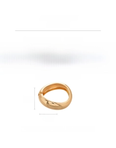 Detailed view of irregular golden cuff bracelet with 64.4g weight and alloy material