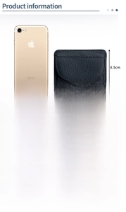 Specifiche dettagliate delle dimensioni per il mini portafoglio in pelle con RFID