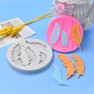 Feather Shape Silicone Fondant Mold DIY Cake Decoration Chocolate Clay Craft Baking Tool