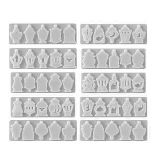 Set di 50 stampi in silicone a tema Ramadan per ciondoli fai-da-te in resina epossidica
