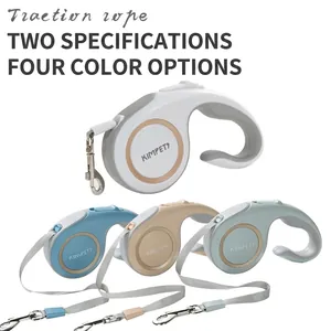 Automated retractable 3m pet leash with C-shaped non-slip handle in multiple colors