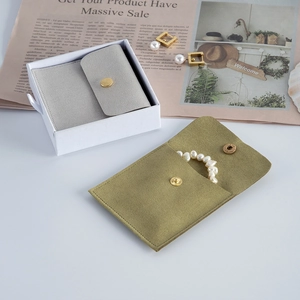 Mini Samt Schmuck Aufbewahrungsbeutel Druckknopf Geschenkschachtel Ring Detail