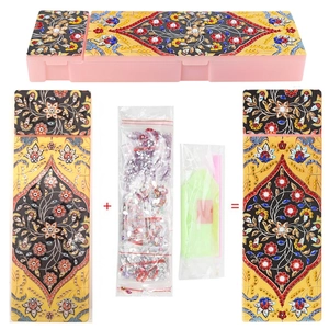 Coffret de papeterie 5D Diamond Painting DIY avec mandala floral et kit d'accessoires