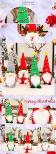 Close-up of Nordic Christmas gnomes with reindeer antlers and festive forest details