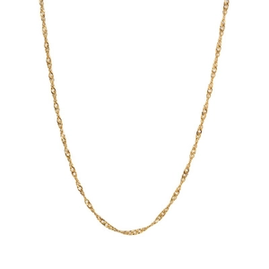 Chic minimalist gold twisted chain necklace with a sparkling metallic finish for women