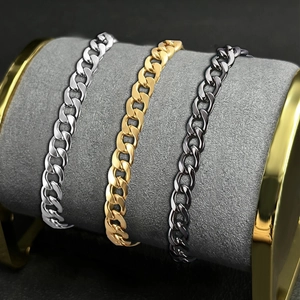 Cuban Link Chain Bracelet Electroplated Metal Hip Hop Style Fashionable Unisex Jewelry Accessory