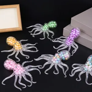 Octopus Stress Relief Squeeze Toy TPR Water Bead Filled Sensory Squishy Novelty Toy For Stress Anxiety Relief