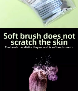 Detail showing the ultra-soft synthetic bristles and layered structure of makeup brushes