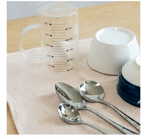 Pure cotton waffle dish towel absorbent kitchen tea towel plain square napkin tabletop fabric
