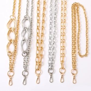 Detailed collection of assorted gold and silver geometric aluminum replacement chains with clasps
