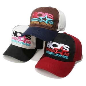 Lot de trois casquettes de baseball de style US avec broderie étoile et patchwork
