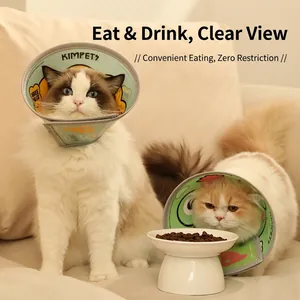 Haustier Schutzkragen Elizabeth Kragen Verstellbar Wasserdicht PVC PU Leder Leckschutz Halsband Für Katze Hund Cartoon