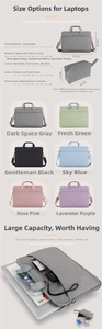 Detail view of shockproof laptop bag with plush lining and matching power adapter pouch
