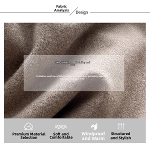 Detailed macro view of soft faux cashmere scarf fabric with fine texture and warm feel