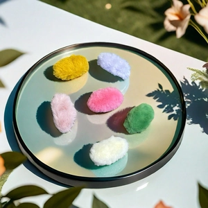 Cute plush candy-colored BB hair clips in a six-piece set for sweet autumn styling