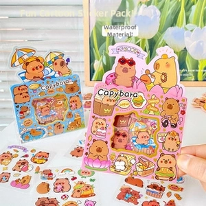 Waterproof Capybara cartoon stickers pack for stationery decoration and journaling