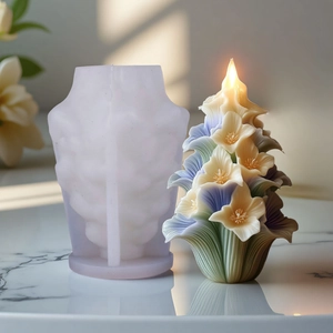 Siliconen mal voor gelaagde bloemboeket kaarsen en handgemaakte diffuser stenen diy kit
