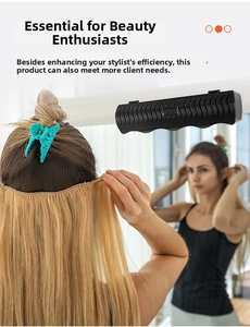 Detail of suction cup wall mount for hair extension holder in black salon grade material