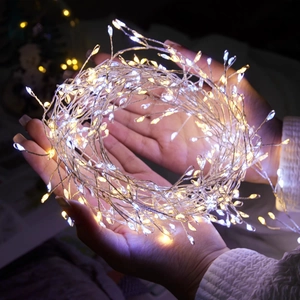 LED Firecracker String Lights Waterproof Copper Wire Fairy Lights With Remote Control For Holiday Party Decoration