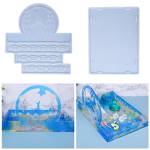 Castle Storage Box Silicone Mold Epoxy Resin DIY Craft Christmas Eid Mosque Silhouette Handmade Modeling Tool